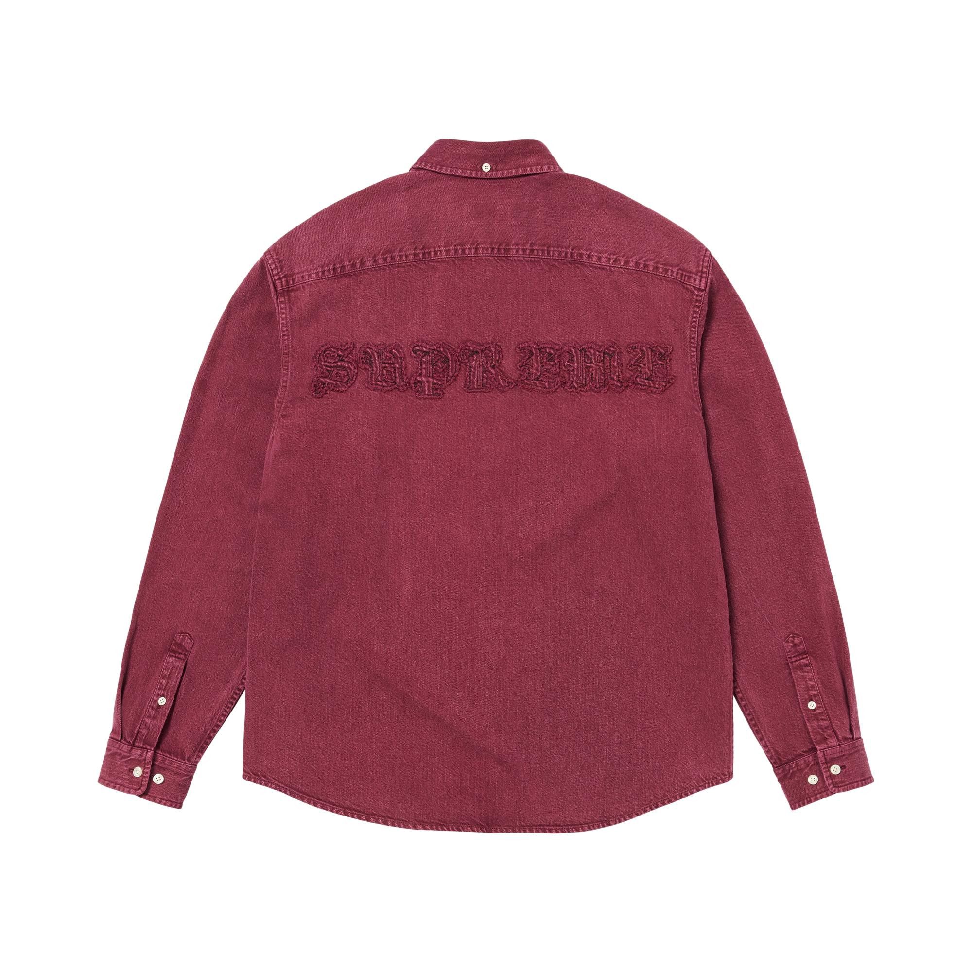 Buy Supreme Appliqué Denim Shirt 'Washed Red' - FW25S35 WASHED RED