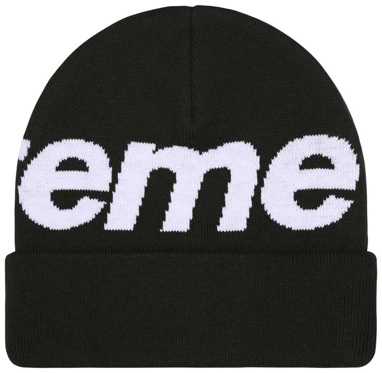 Supreme Big Logo Beanie Black