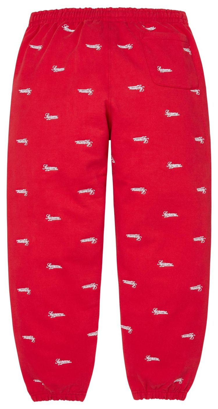Supreme Repeat Script Sweatpant Red
