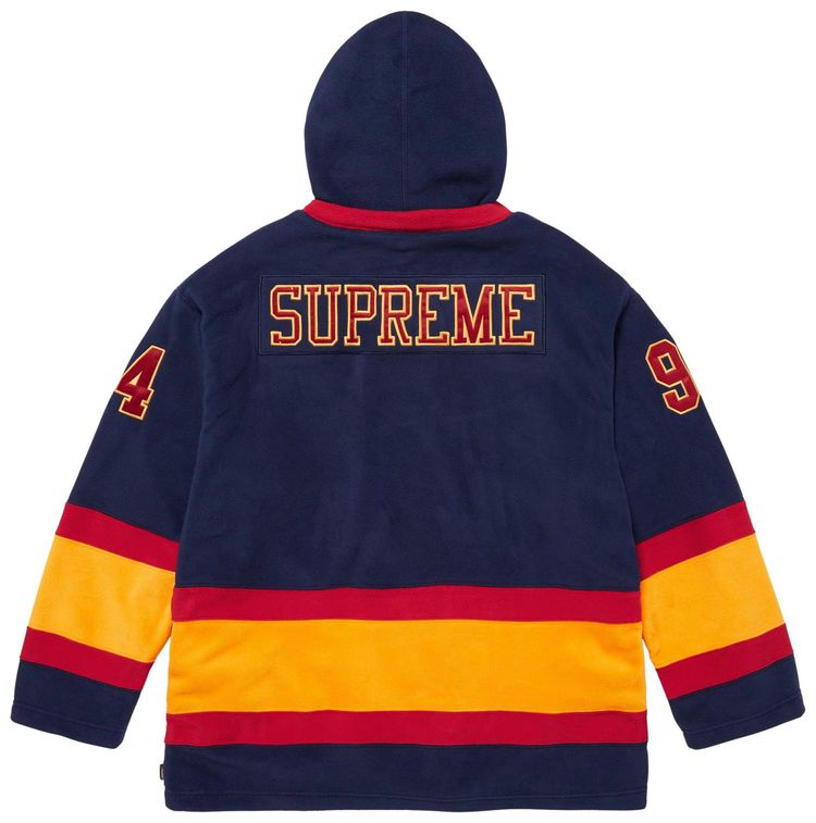 Supreme Polartec Hooded Hockey Jersey Navy