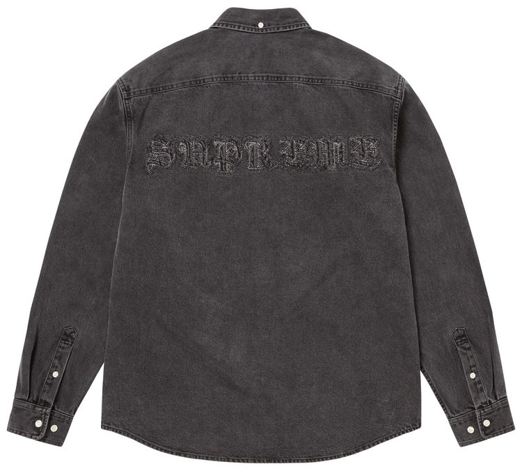Supreme Applique Denim Shirt Black