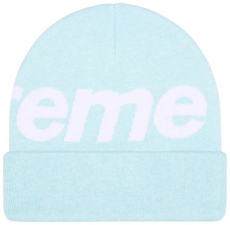 Supreme Big Logo Beanie Light Blue