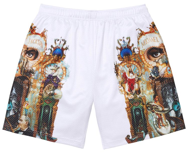 Supreme Michael Jackson Dangerous Mesh Short White