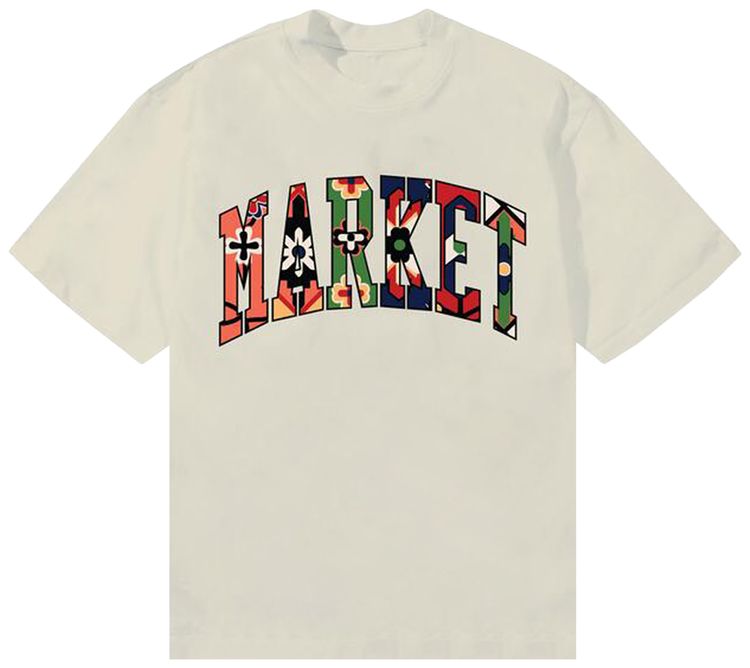 Market Floral Rug Arc T Shirt Ecru