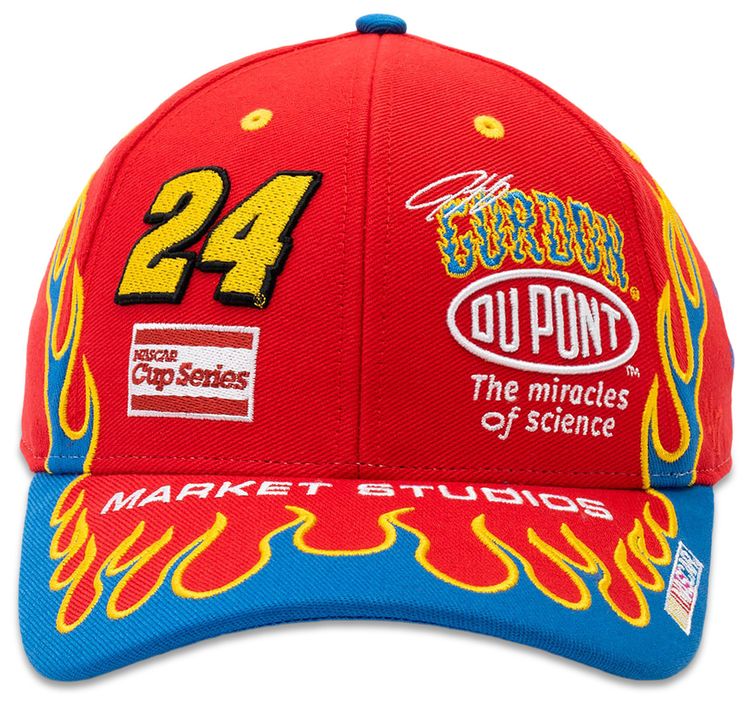 Market x NASCAR Legend Jeff Gordon 47 MVP Flames Cap Tourch Red