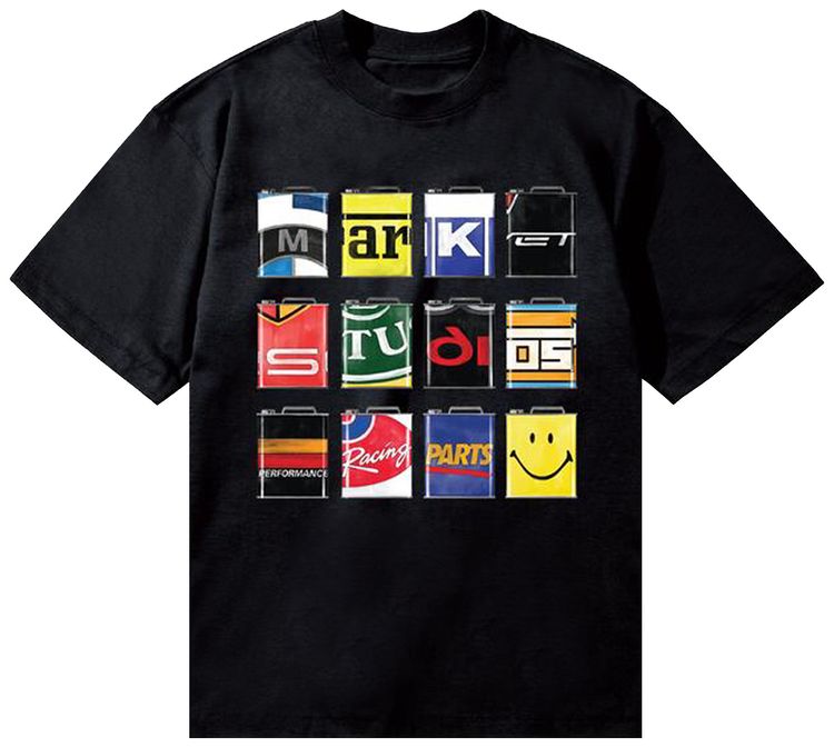 Market Smiley Oil Can T Shirt Black