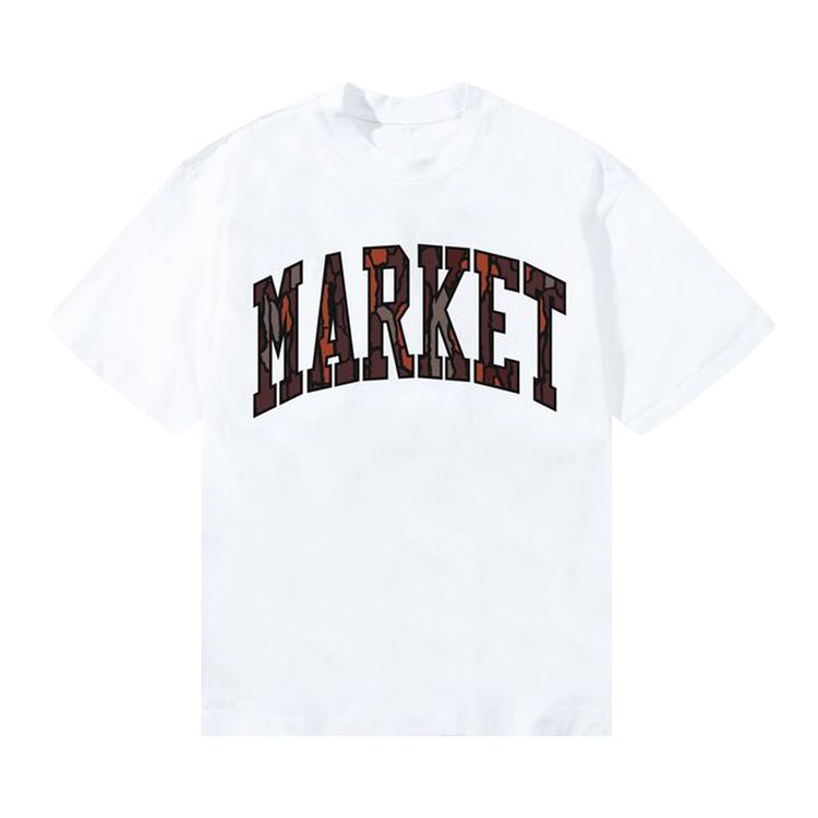 Market Tree Bark Arc T Shirt White