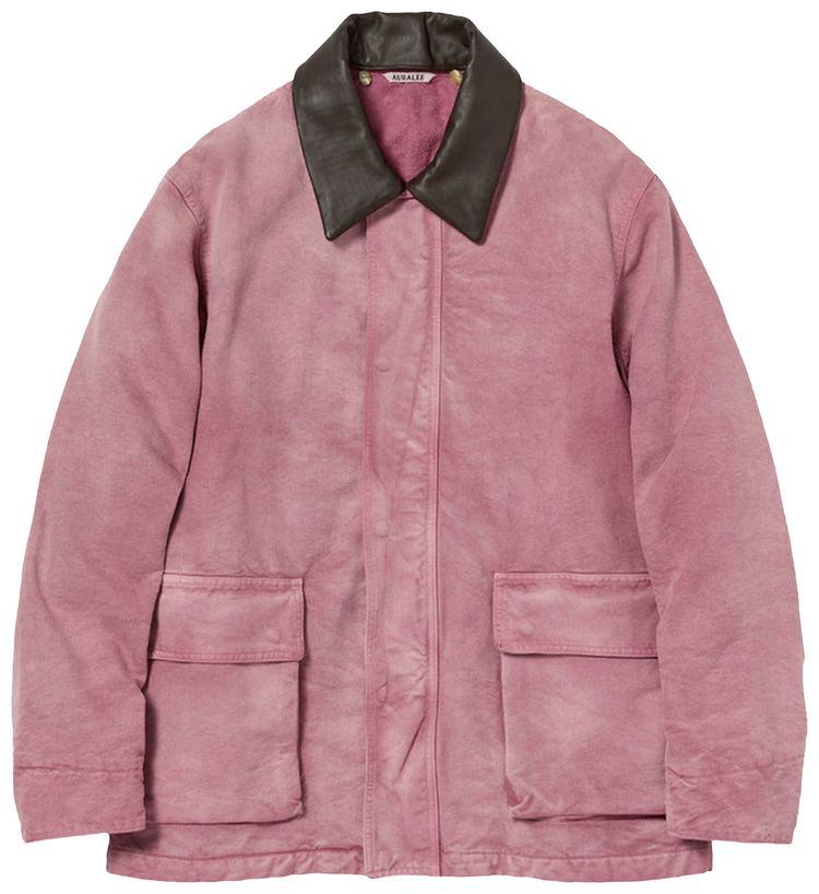 Auralee Organic Cotton Duck Blouson Jacket Faded Burgundy