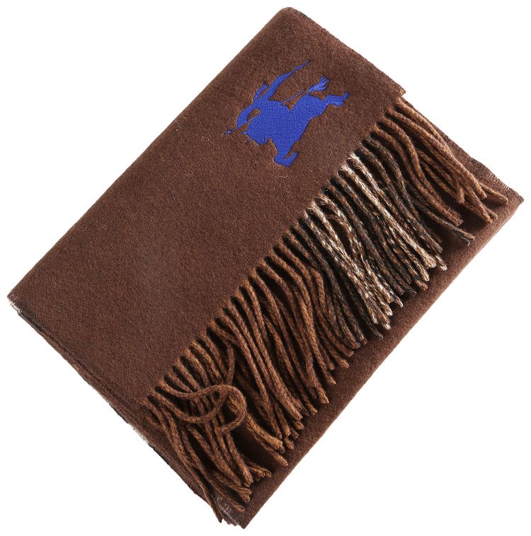 Burberry Reversible Ekd Check Cashmere Scarf Treacle Brown