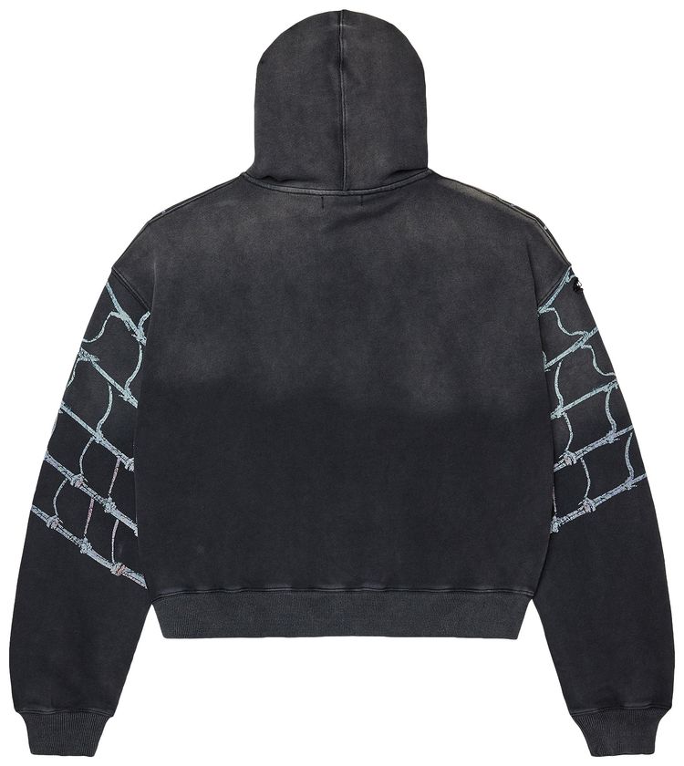 Vale Forever Widow Big Zip Up Hoodie Black