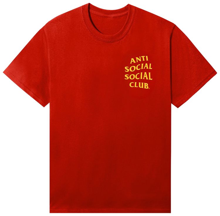 Anti Social Social Club Clasic Mind Games Tee Fiery Red