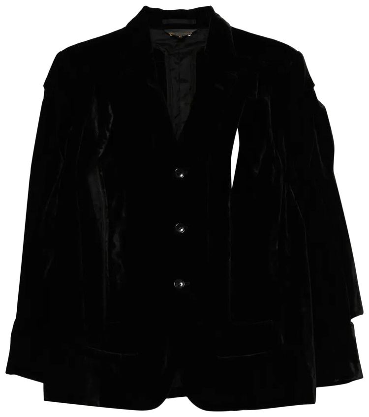 Comme des Garcons Irregular Striped Jacket Black