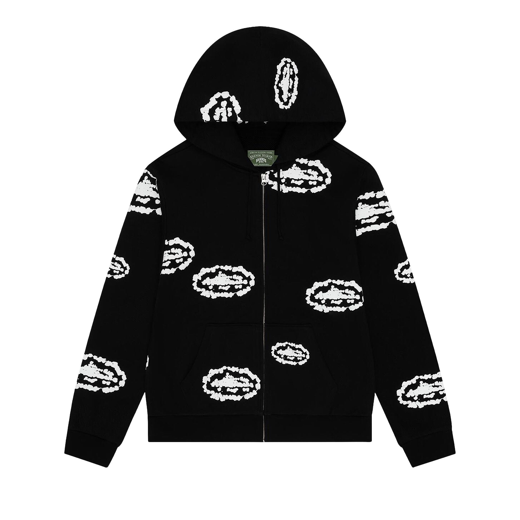 Buy Denim Tears x Cortiez Island Wreath Zip Hoodie 'Black