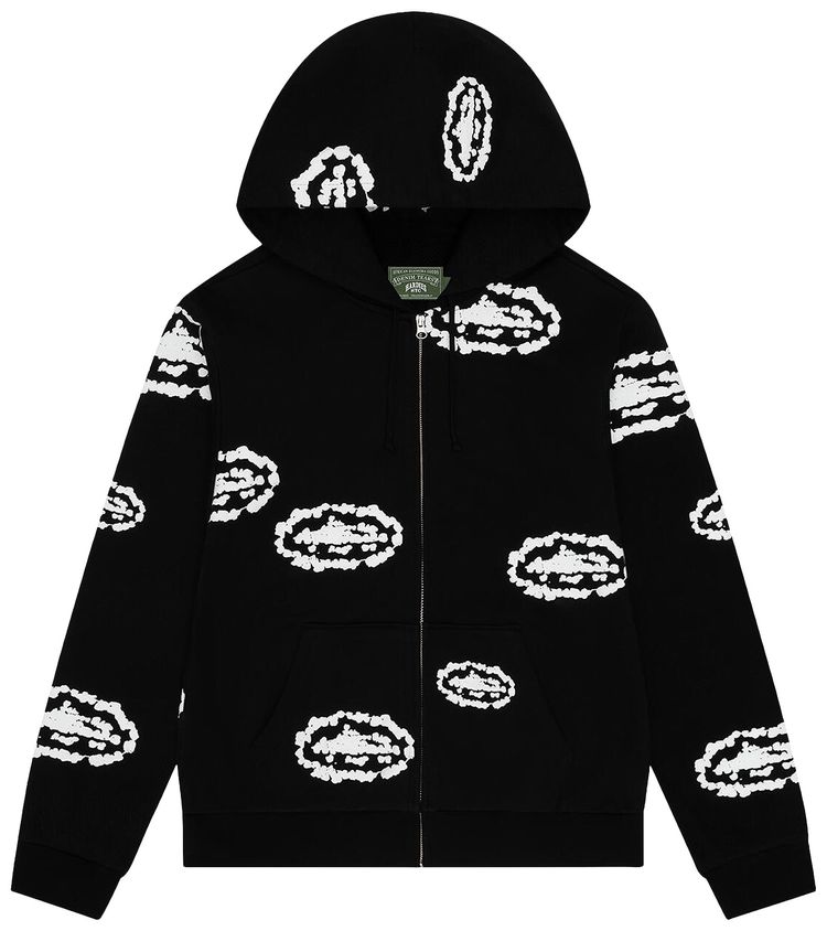 Denim Tears x Cortiez Island Wreath Zip Hoodie Black