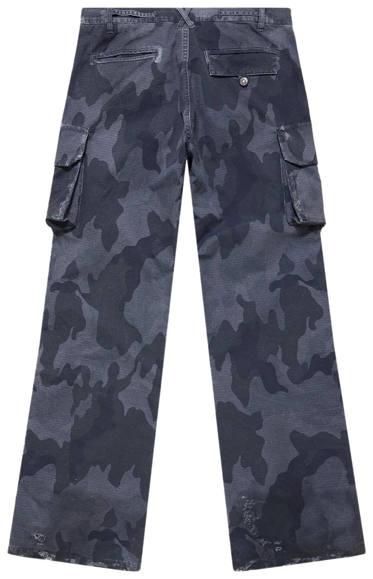 424 Camo Cargo Pants Black