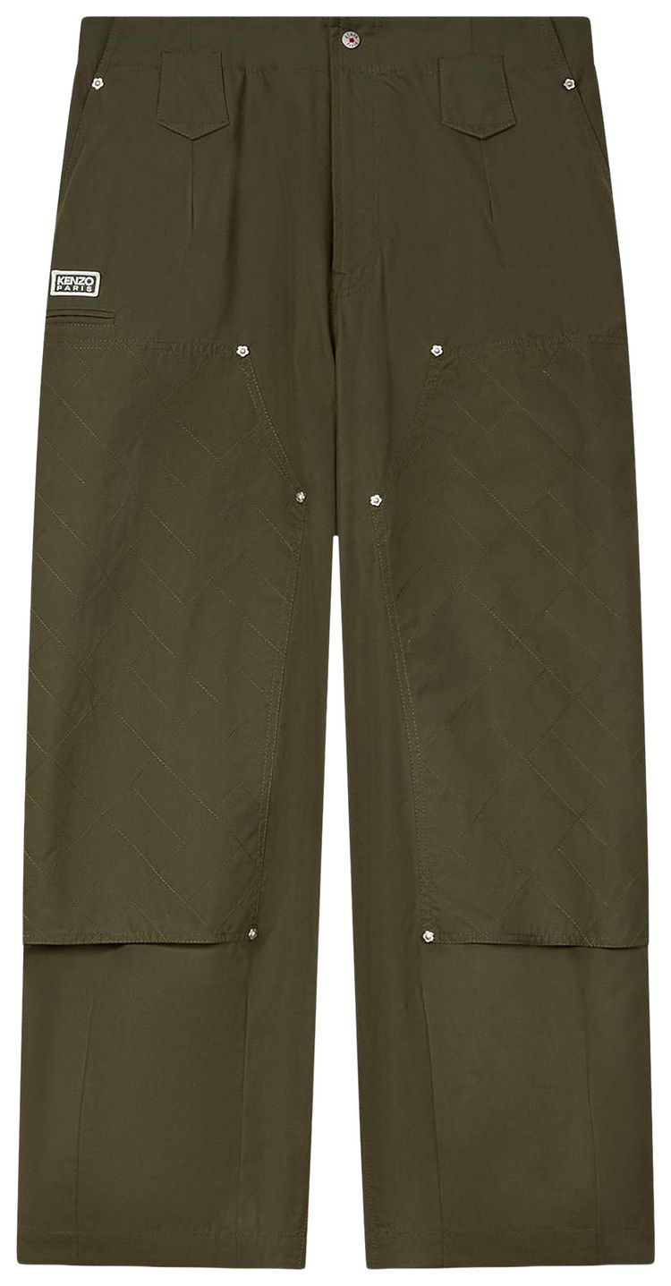 Kenzo Weave Double Knee Pant Green