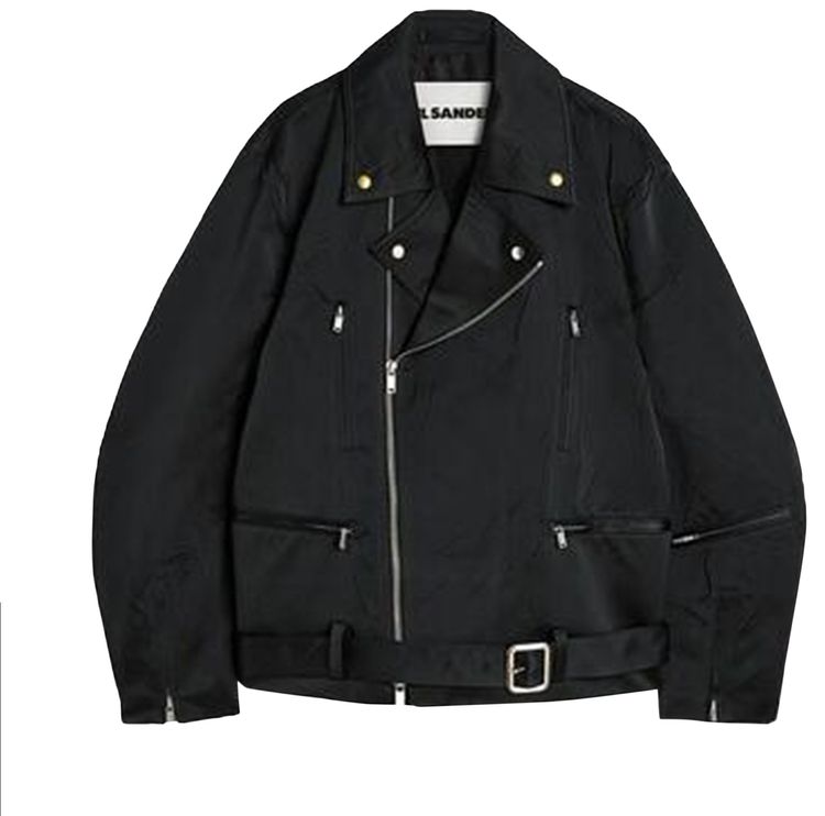 Jil Sander Duchesse Biker Jacket Black
