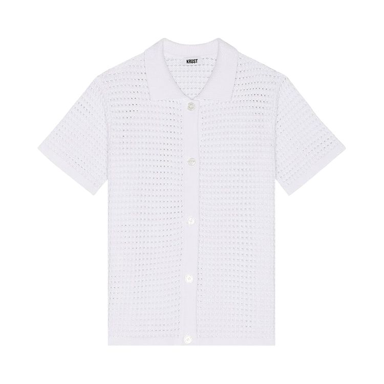 KROST Venice Short Sleeve Button Up White