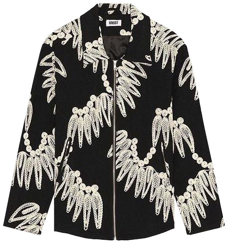 KROST Palmetto Embroidery Zip Jacket Black