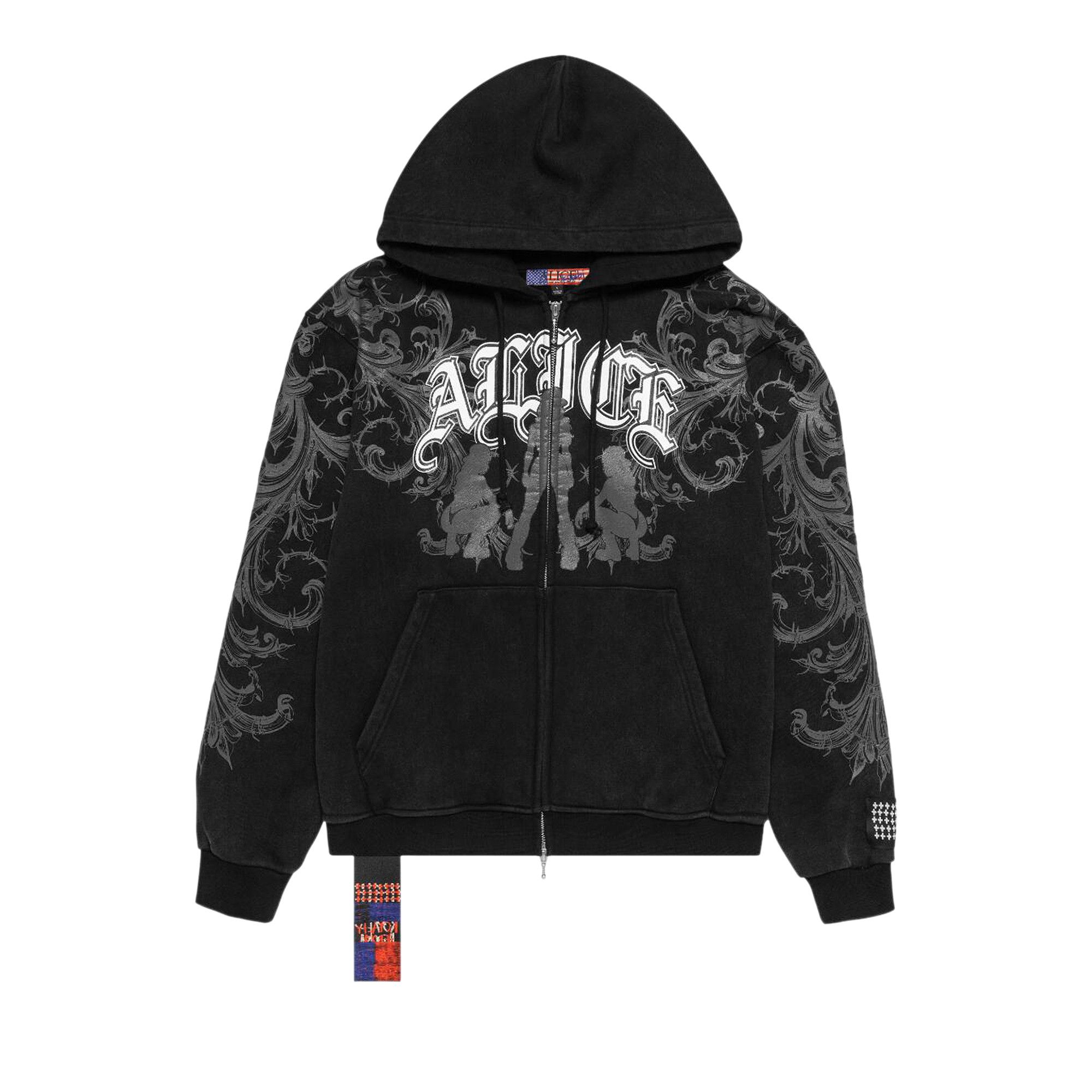Buy Ksubi x Alice Hollywood Graphic Zip Hoodie 'Black