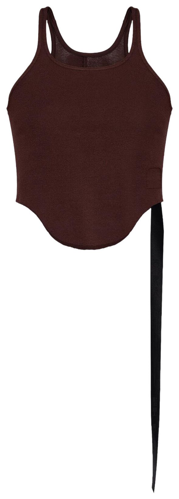 Rick Owens DRKSHDW Basic Cropped Tank Brown