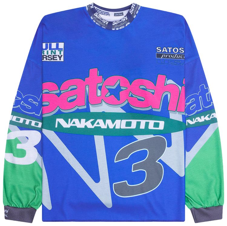 Satoshi Nakamoto Speedway Long Sleeve Blue