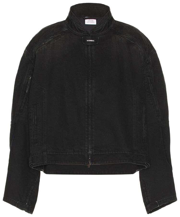 Vetements Racing Denim Vintage Jacket Black