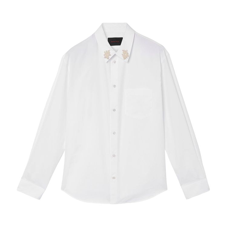 Simone Rocha Classic Shirt With Embroidery White
