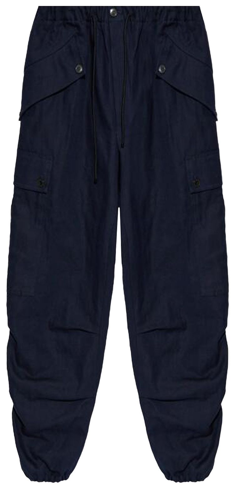 Dries Van Noten Drawstring Cargo Pants Black