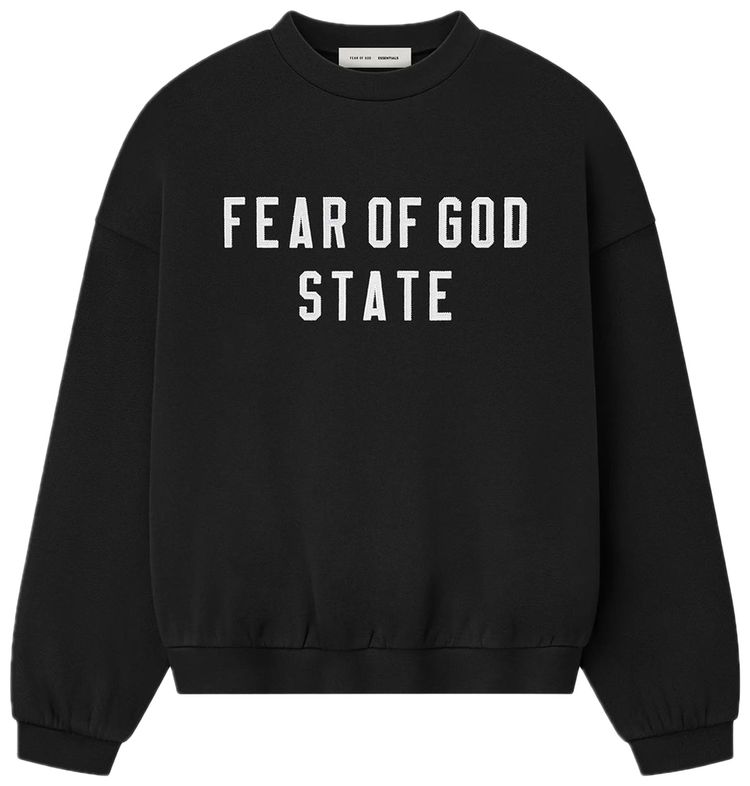 Fear of God Essentials 90s Crewneck Sweatshirt Jet Black