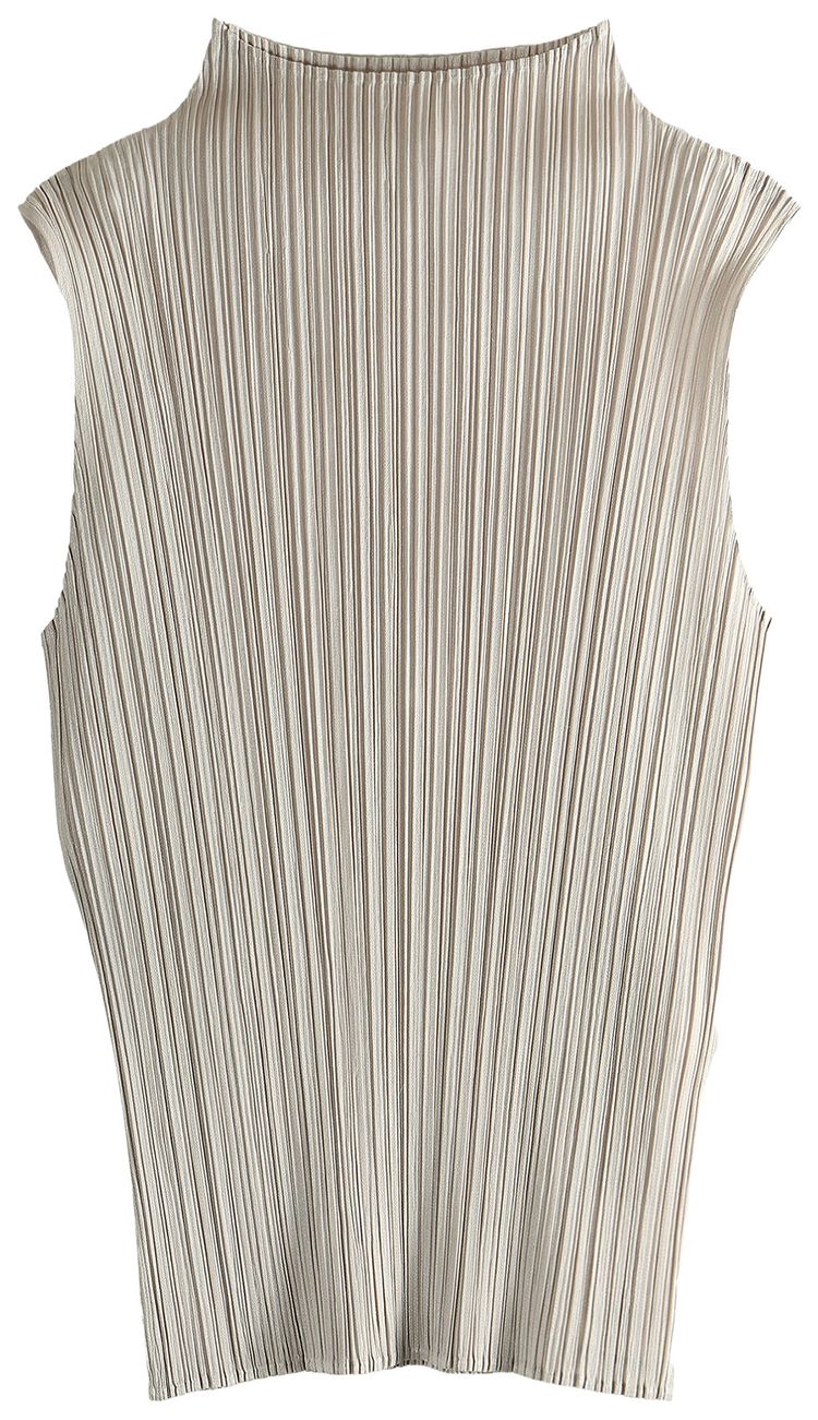 Pleats Please Issey Miyake New Colorful Basics Shirt Greige