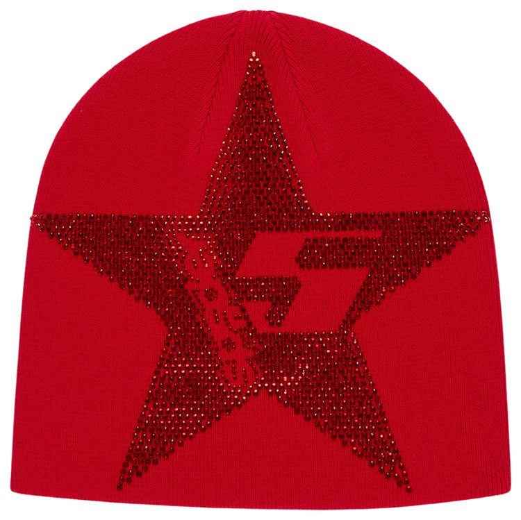 Sp5der Star Rhinestone Skully Red