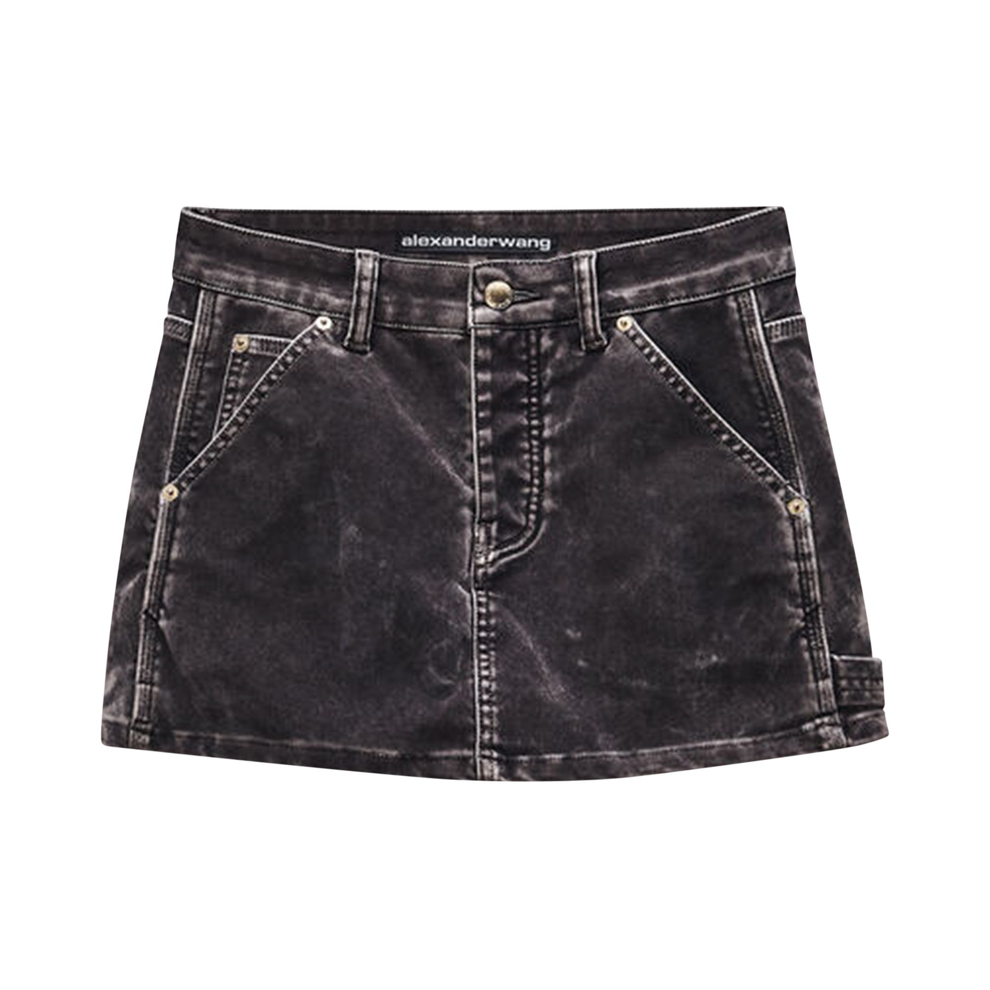 Buy Alexander Wang Flocked High Rise Carpenter Skort 'Weathered