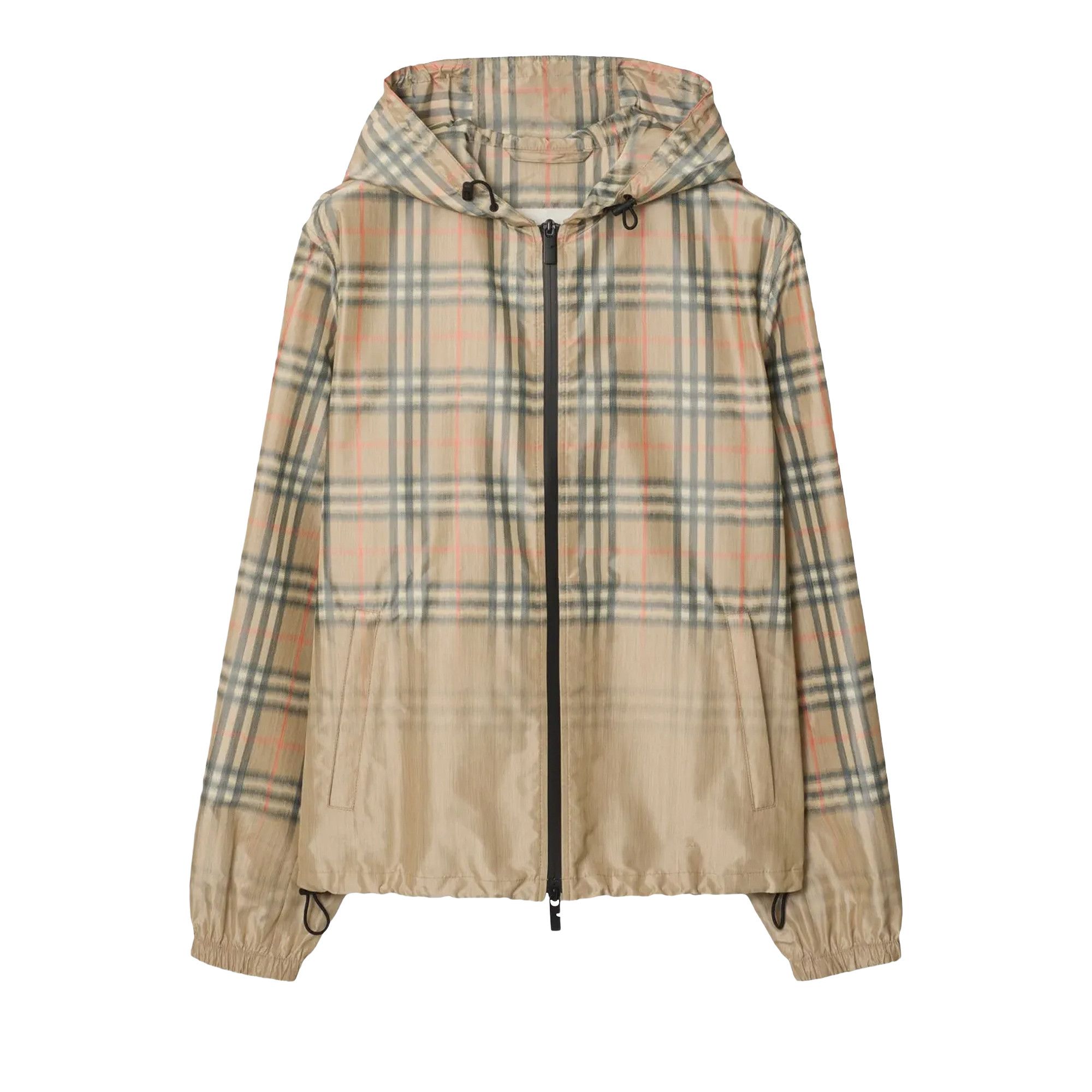 BURBERRY ストライプフルジップフーディ 14Y Burberry Boys Archive Beige Check Nylon Quilted Jacke, Size 3Y