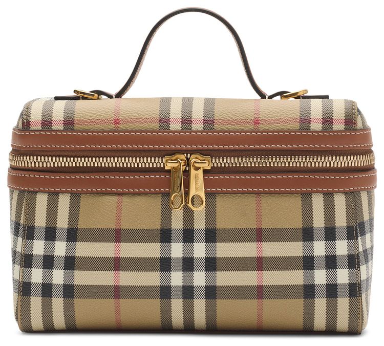 Burberry Vanity Case Vintage CheckBriar Brown