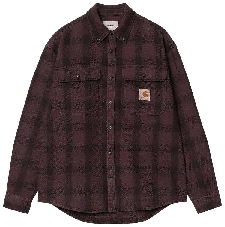 Carhartt WIP Long Sleeve Edmands Shirt Edmands CheckNaturalPalisander