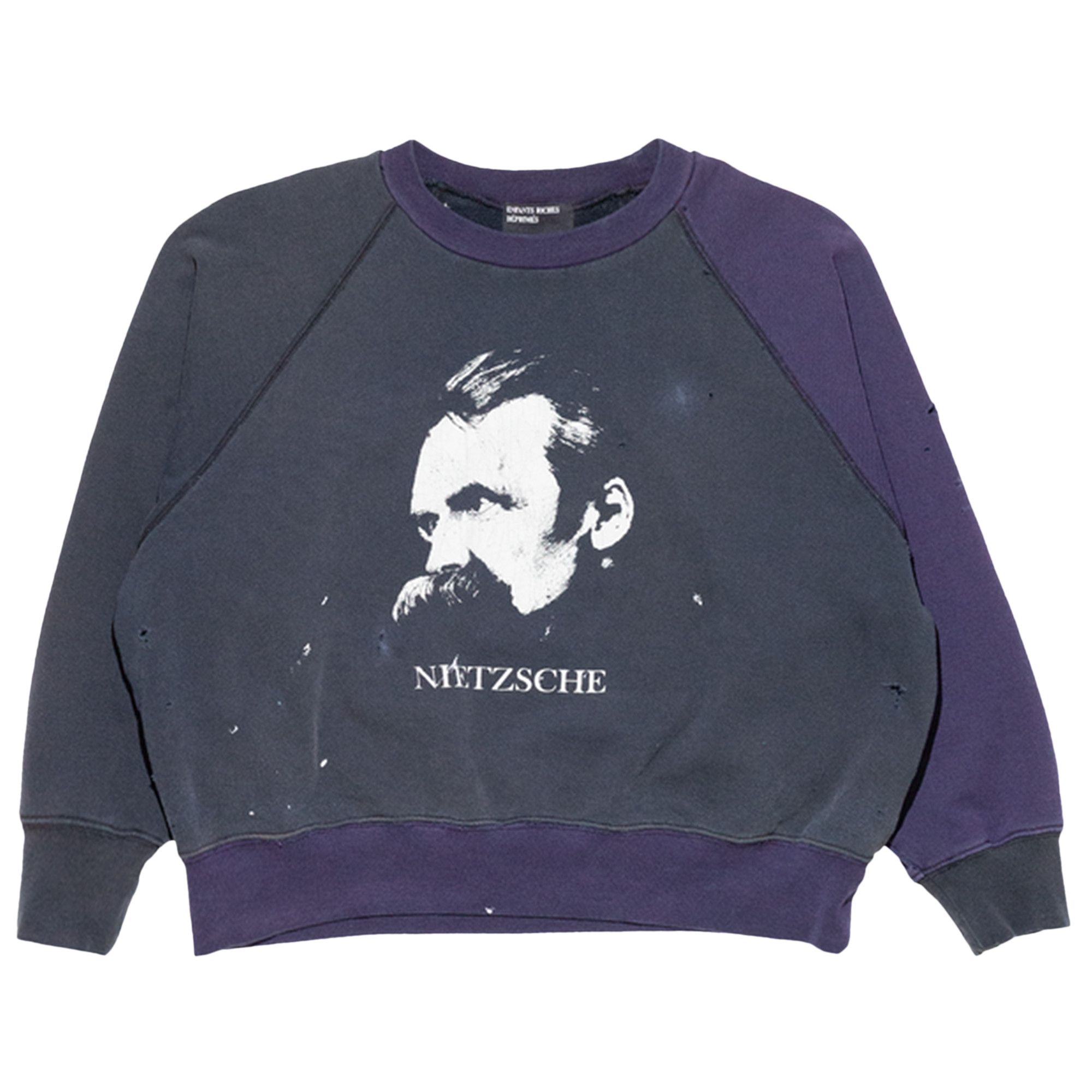 Buy Enfants Riches Déprimés Nietzsche Raglan Sweatshirt 'Black