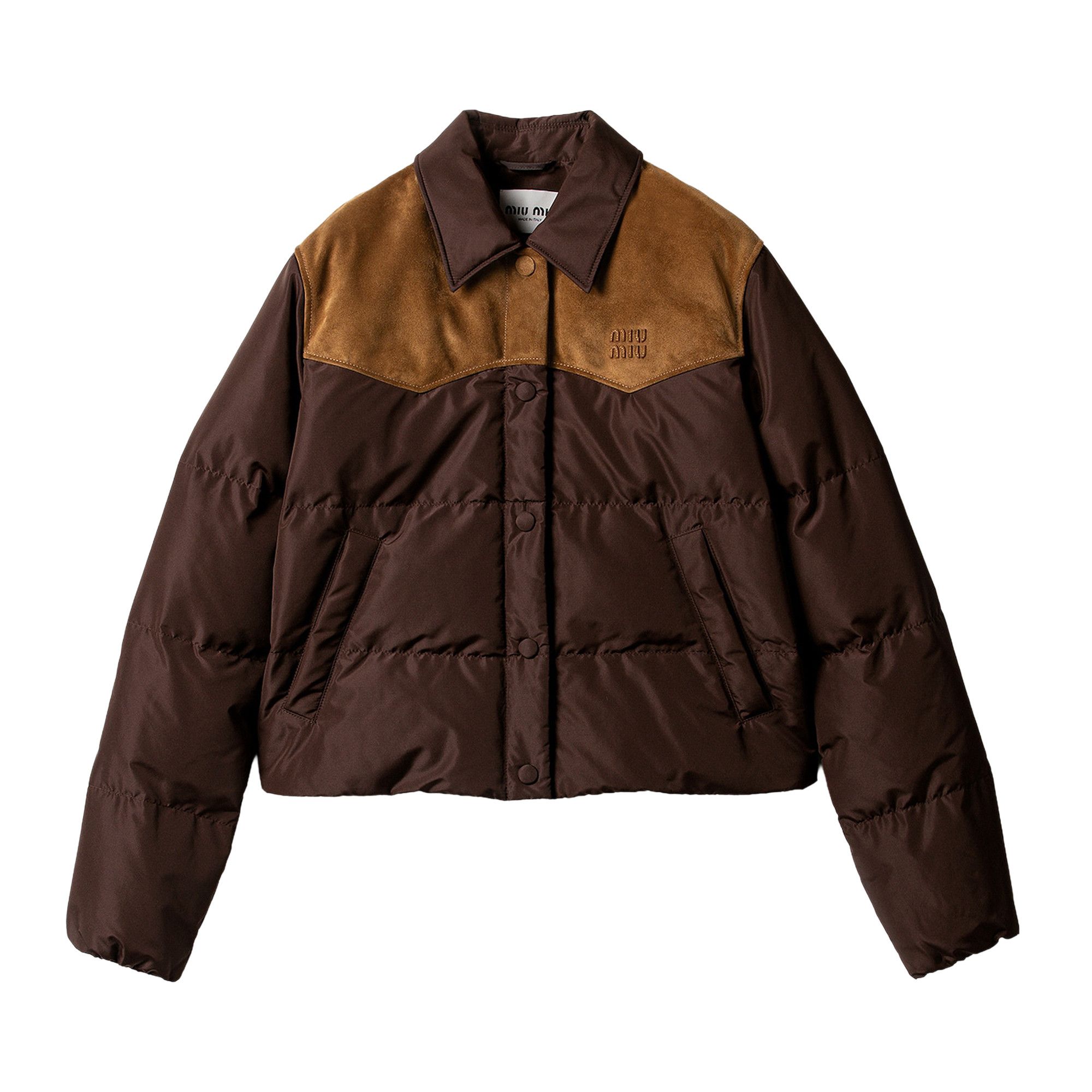 Buy Miu Miu Blouson Down Jacket 'Caffe' - ML1371 18Q0 F0201 | GOAT