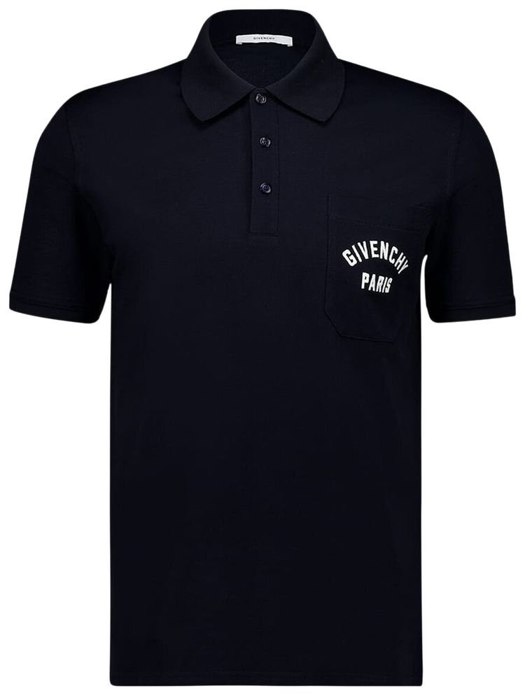 Givenchy Front Pocket Polo Shirt Dark Navy