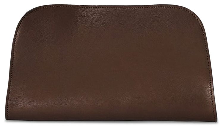 The Row Peggy Clutch Handbag Deep Brown