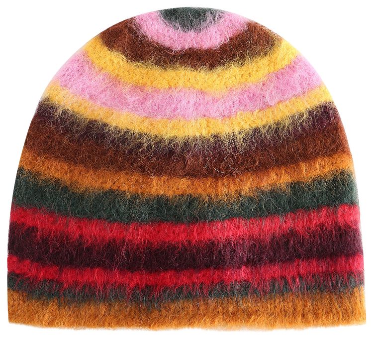 The Elder Statesman Thistle Pacific Stripe Beanie Multicolor