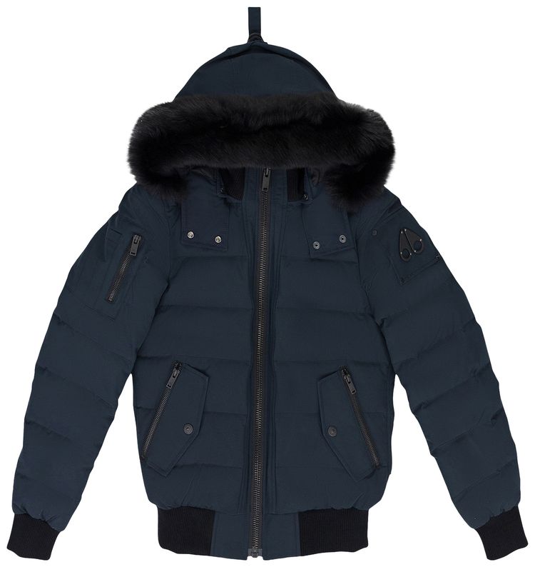 Moose Knuckles Ladriere Shearling Bomber NavyBlack Onyx