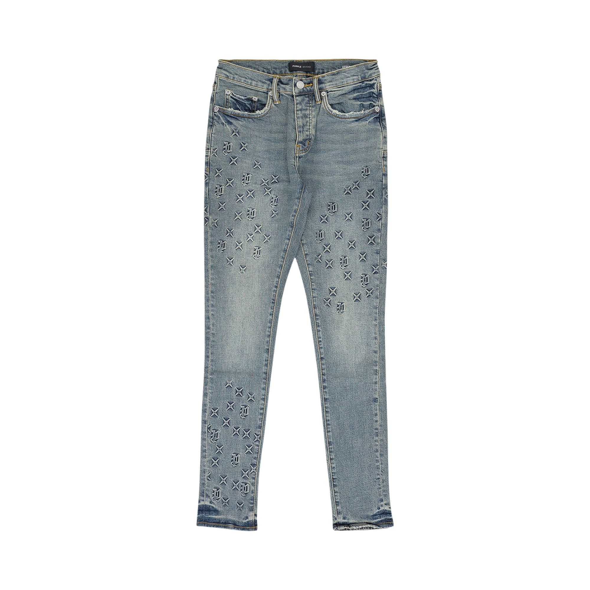 Buy PURPLE BRAND Embossed P001 Denim 'Blue' - P001 EMDI824 | GOAT