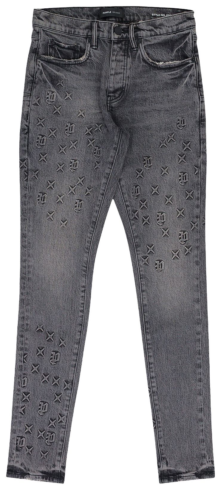 PURPLE BRAND Embossed P001 Denim Grey