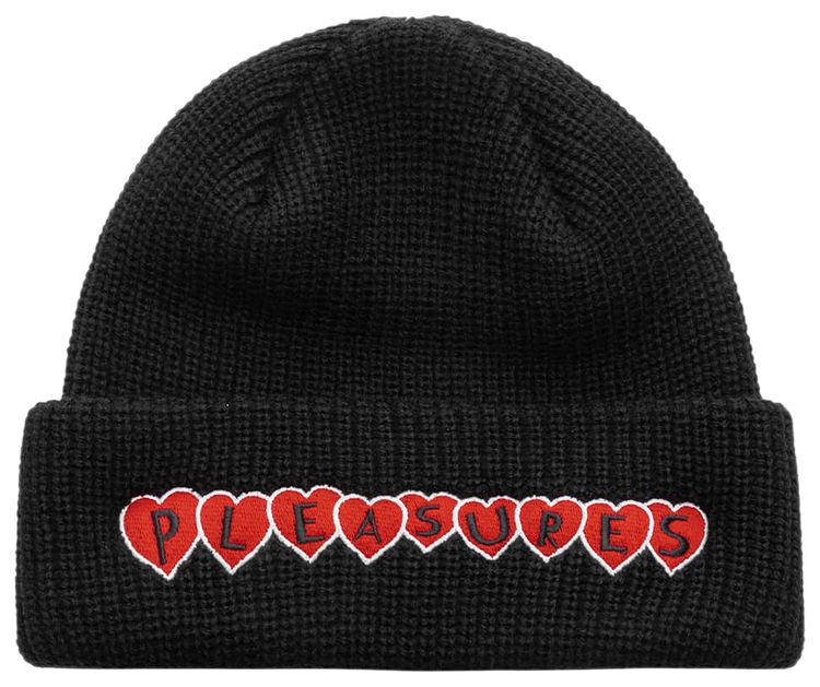 Pleasures Hearts Beanie Black