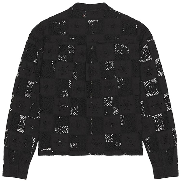 Honor The Gift Crochet Full Zip Jacket Black