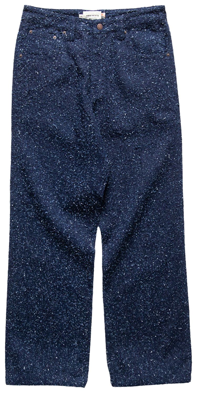 Honor The Gift Nep Yarn Wide Leg Pant Blue
