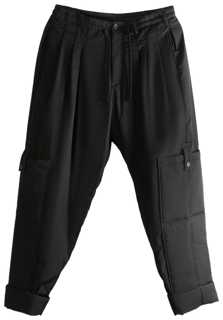 Yohji Yamamoto Pour Homme Wool Gabardine Outer Pocket Pants Black