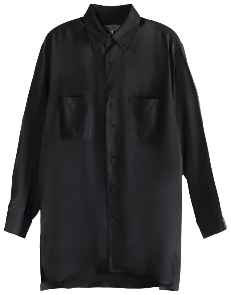 Yohji Yamamoto Pour Homme Double Collar Big Shirt Black