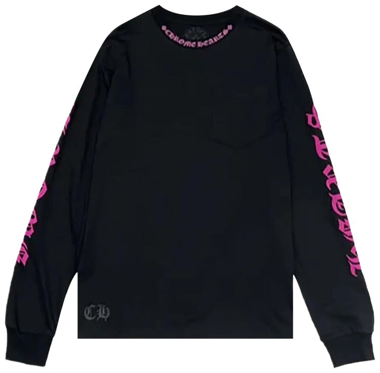 Chrome Hearts Long Sleeve Pocket Crew Black